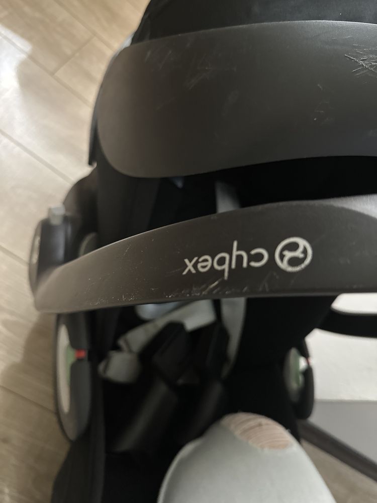 Люлька cybex priam sepia black, автокрісло cloud t+size