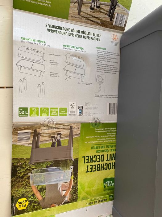 skrzynka do sadzenia BEZ NÓŻEK grządka z pokrywą Ogród ziołowy