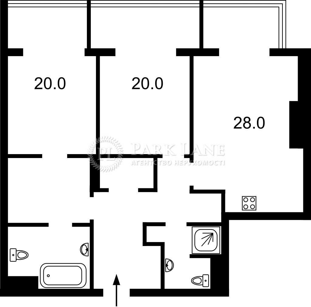 3-к в премиум ЖК JACK HOUSE, бульвар Леси Украинки 7В, Центр!