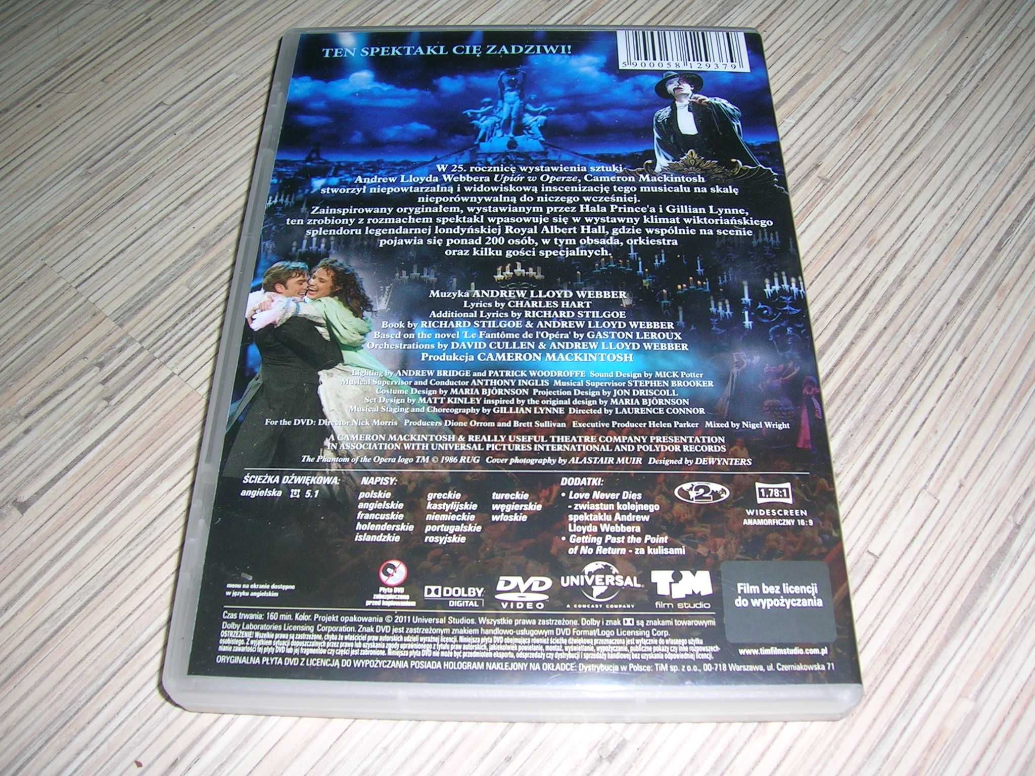 Upiór w operze  w Royal Albert Hall-A.L.Webber- DVD