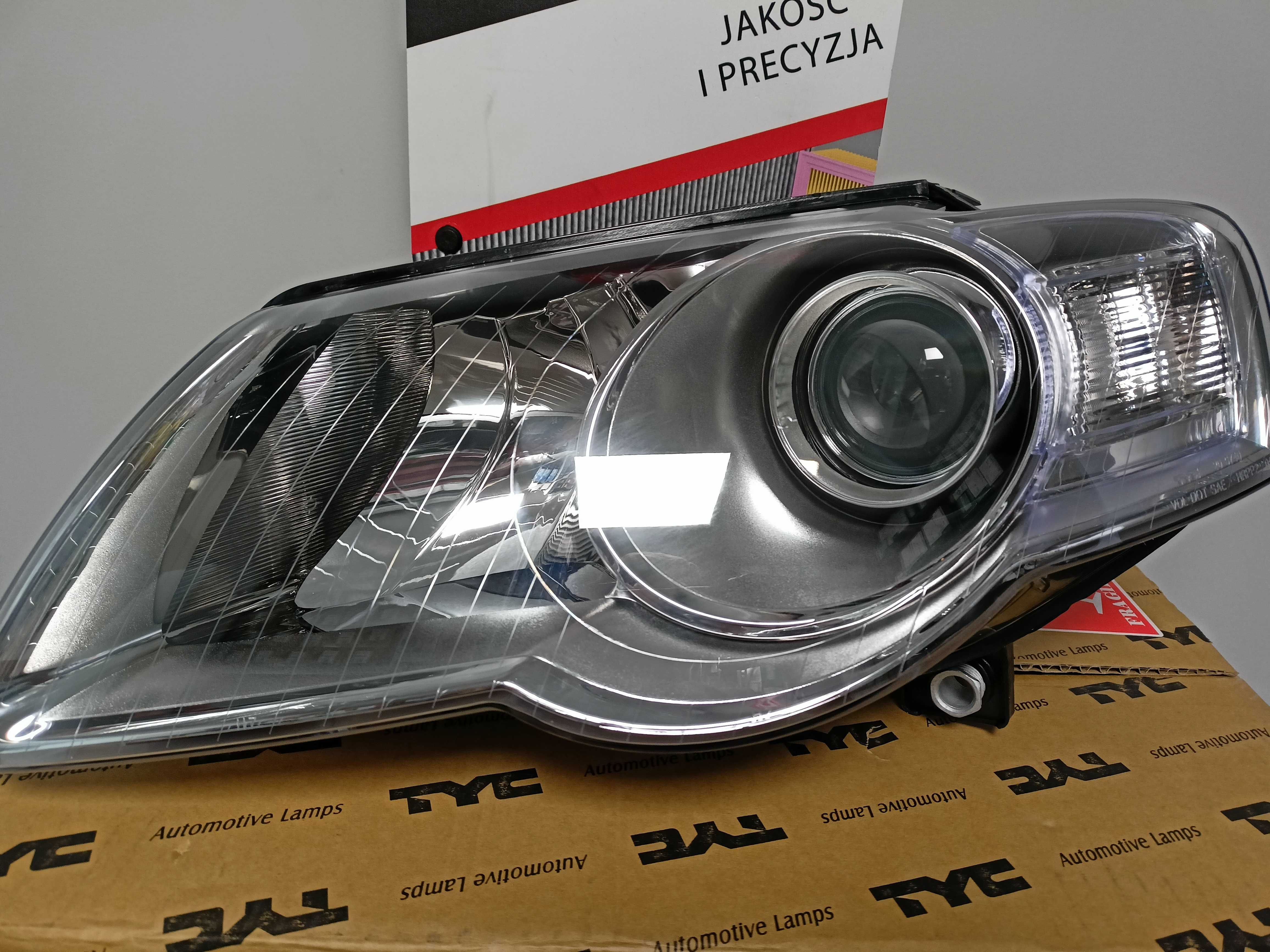 VW Passat B6 05-10 Lampa/Reflektor przód lewy /H7+H7 kpl h7 GRATIS