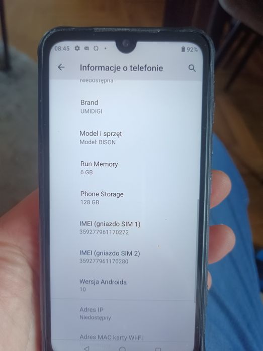 Umidigi Bison  128 /6 gb używamy 4g LTE