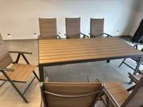 Stół ogrodowy aluminiowy Ibiza 180 cm Grey / Taupe+ 8 krzeseł