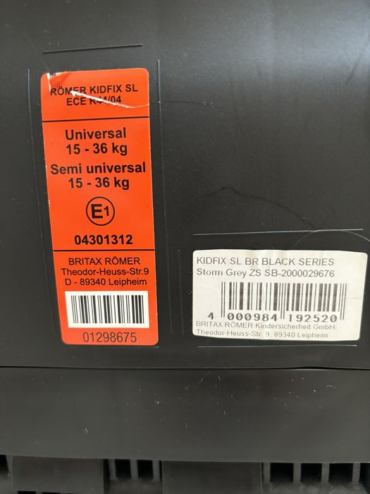 Автокрісло Britax-Romer Kidfix SL Black Storm Gray isofix