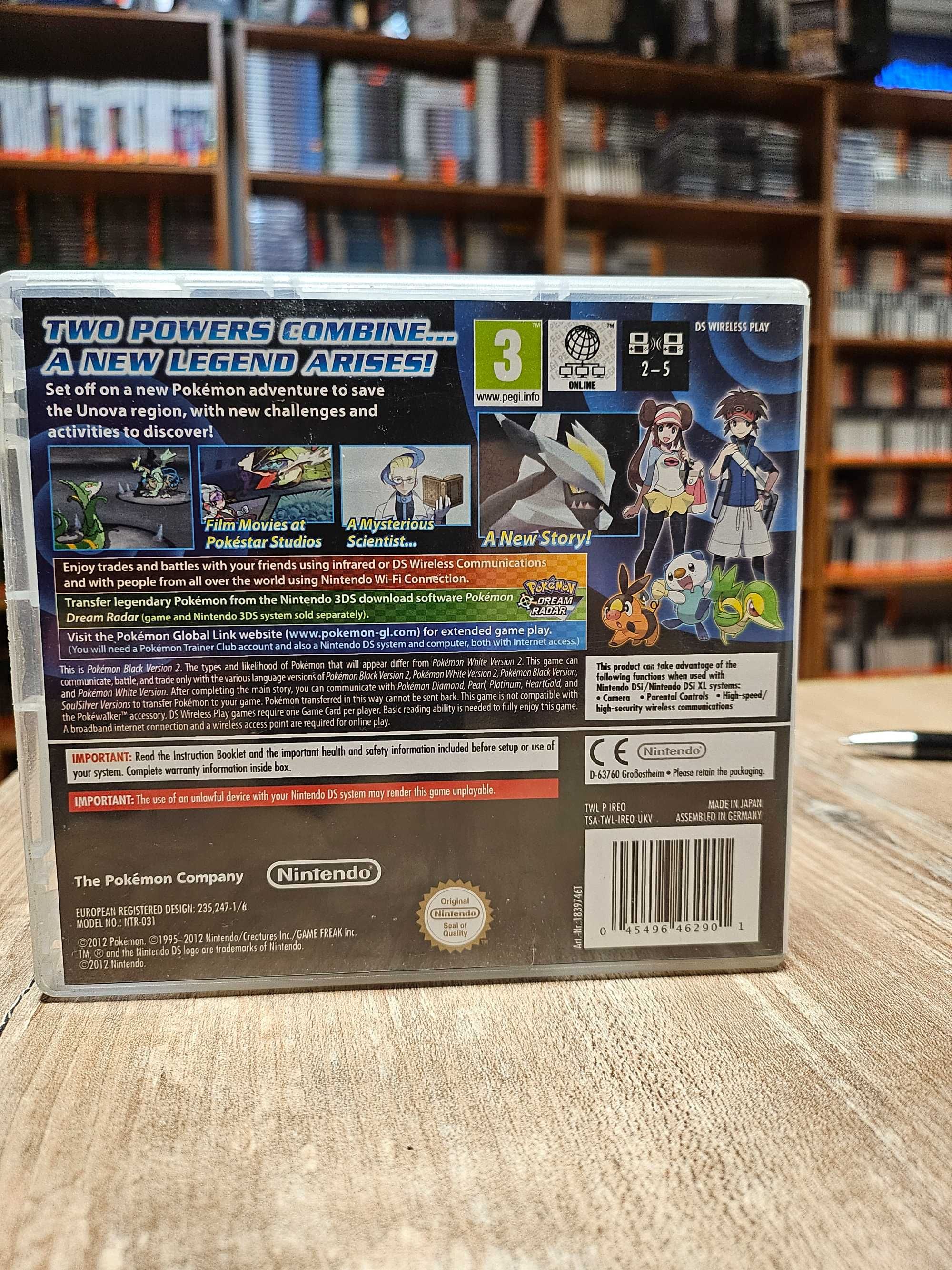 Pokemon Black 2 NDS Nintendo DS 3x A Komplet Sklep Wysyłka Wymiana