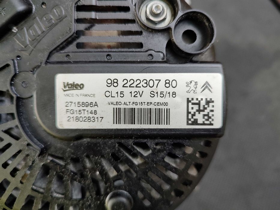 Alternator Citroen Peugeot 1,6 THP Oryginał Sprawdzony Gwarancja