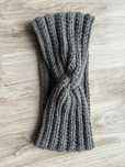Szara opaska na uszy handmade