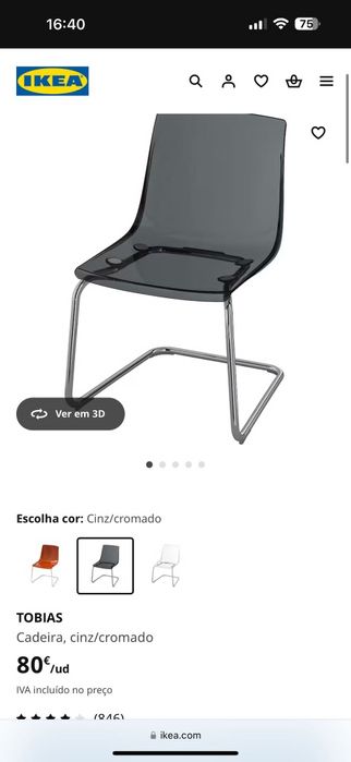Mesa e cadeiras em Inox ikea (como novo)
