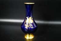 LINDNER wazon porcelanowy kobalt złoto