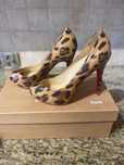 Czółenka Christian Louboutin Open Clic Peep Toe panterka 38.5 (24cm)