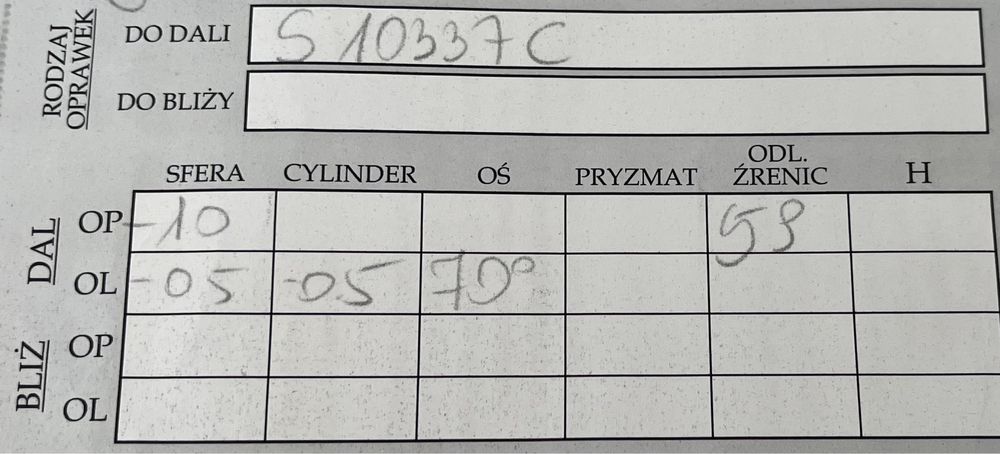 Okulary korekcyjne