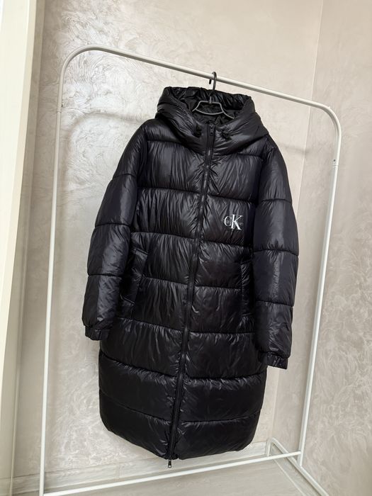 НОВЕ CK Calvin Klein L-4XL зимовий куртка пальто чорне довге пуховик