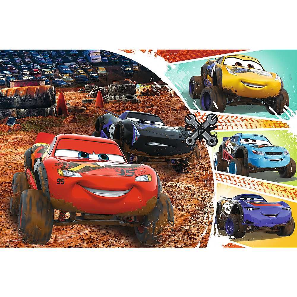 Trefl Puzzle 60 el. Cars Zygzak McQueen z przyjaciółmi 17327