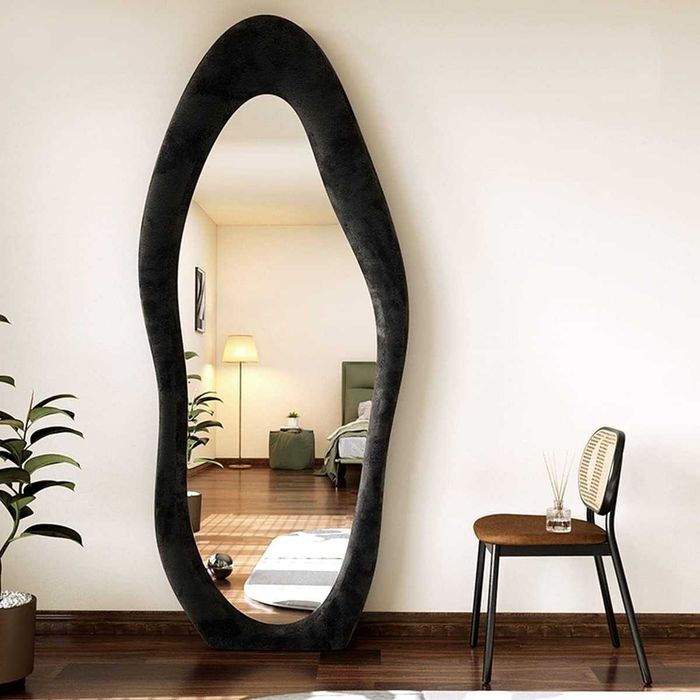 Nowe welurowe stojące lustro / lusterko / faliste / 61x160CM !A3061!