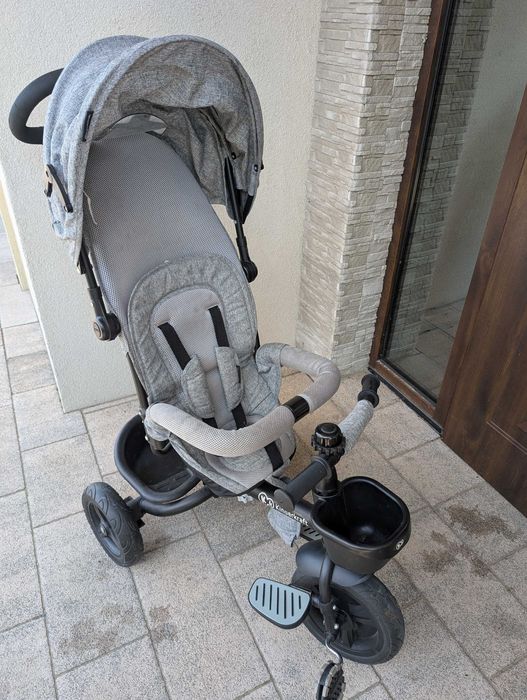 KINDERKRAFT Rowerek dziecięcy trójkołowy wózek spacerówka AVEO szary