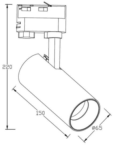 2x lampa ICE Czarna 3-fazowa LIGHT PRESTIGE