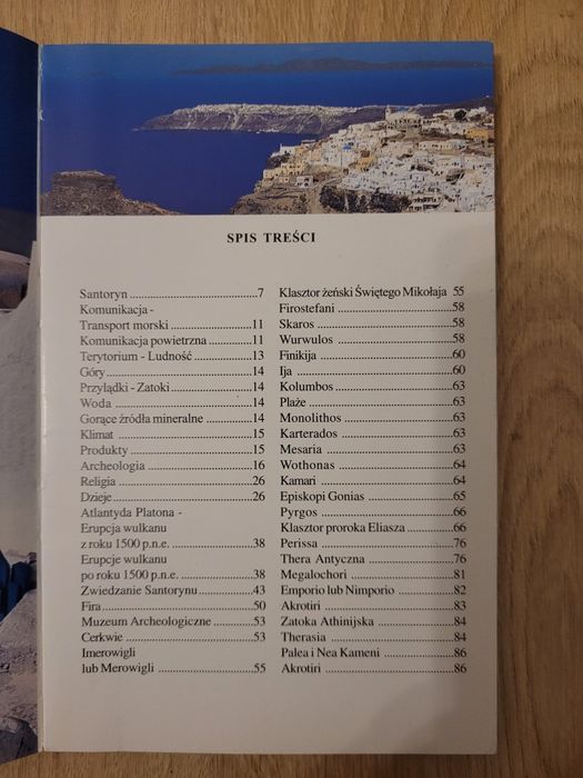 Przewodnik turystyczny. Santoryn. Słońce i lawa.
