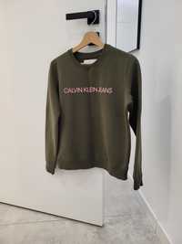 Bluza Calvin Klein Jeans S 36 khaki zielona kurtka sweter zielona