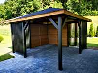 Altana 4x4 Z lamelami domek pergola lamele lamel