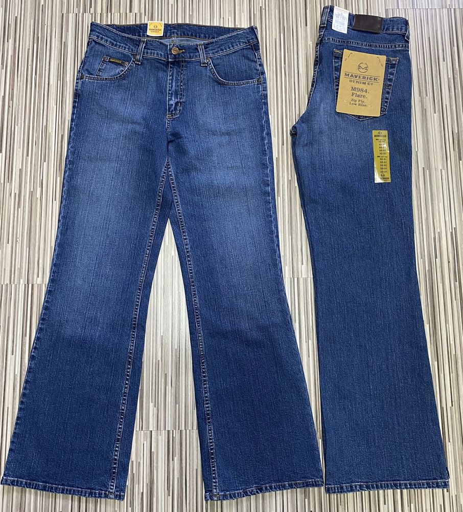 Spodnie damskie jeans 32/31 pas 81 cm komplet 2 pary Lee nowe dzwony