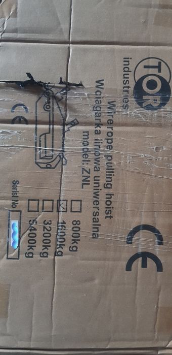 Wciągarka linowa Kifor TOR Industries 1,6T ZNL