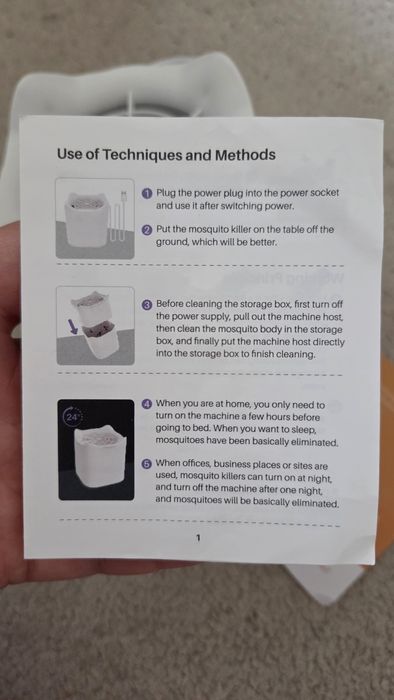 Lampa przeciw komarom, łapka elektroniczna