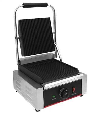 Grill kontaktowy opiekacz do bułek ryflowany pojedynczy