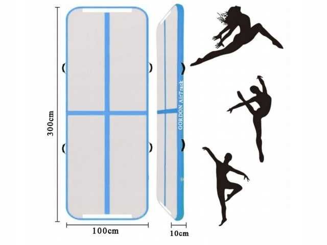 Materac gimnastyczny AIR TRACK wielokolorowy 300 cm x 100 cm