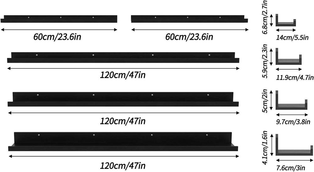 Nowa półka wisząca / regał ścienny / stojak / półki 5szt/ 120cm !K143!