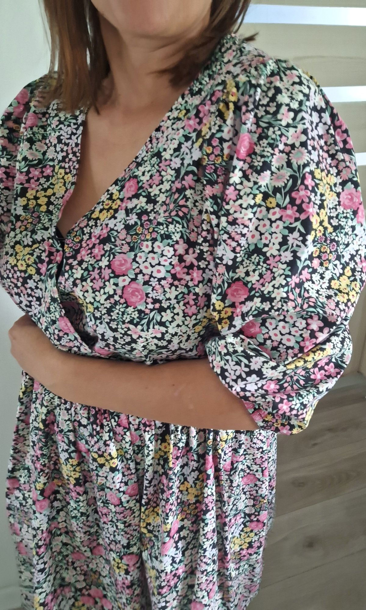 Sukienka damska bawelniana boho kwiatki f&f 38 M