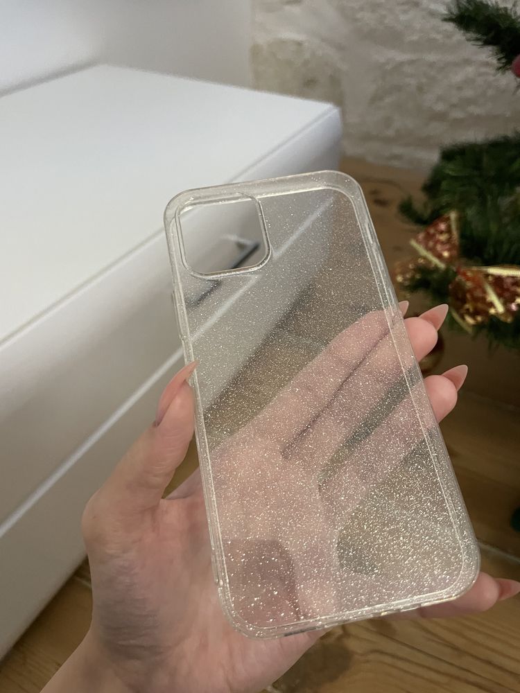 Чохол iphone 12/12 pro шимерний прозорий