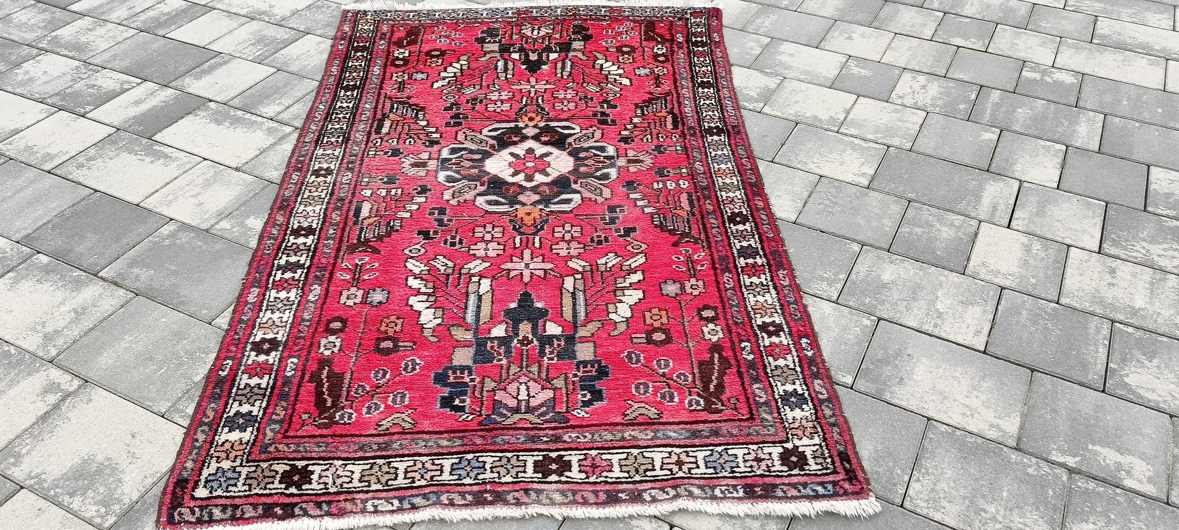 Hamadan dywan wełniany tkany ręcznie 167 x 102 cm wełna perski