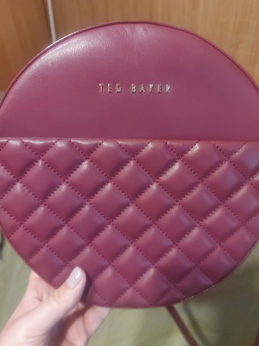 Ted Baker Cirus mała torebka crossbody bordowa nowa skóra naturalna