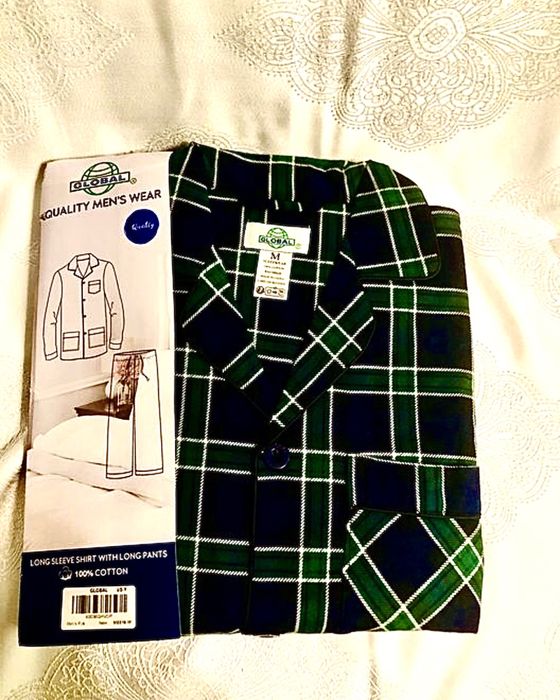 Global США Пижама мужская фланелевая Піжама чоловіча фланелева 50-52 р