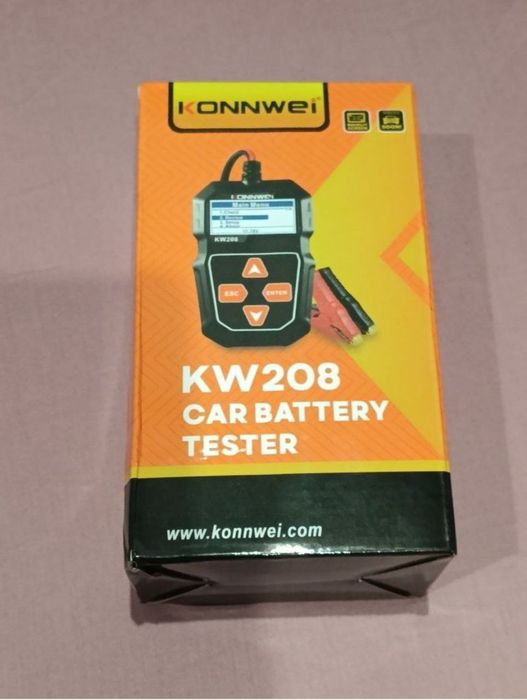 Тестер аккумуляторов konnwei KW208 автомобильных гелиевых, кальциевых