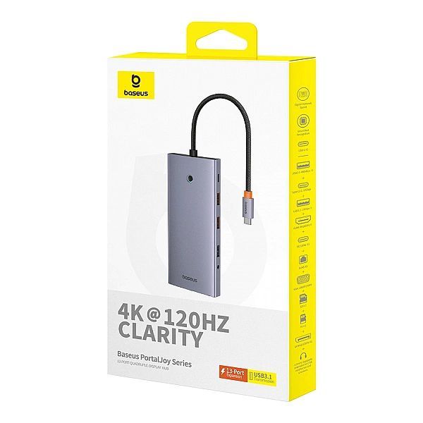 Hub Baseus PortalJoy Series 13w1 Usb-c - 2x Hdmi / Dp / Vga / Usb-a 3.
