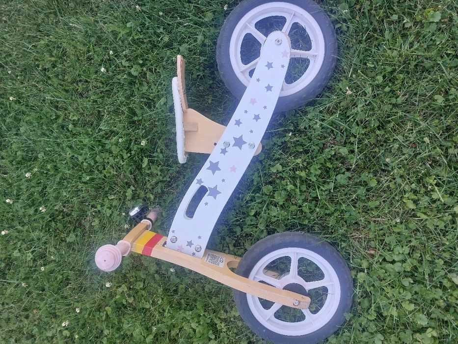 Rowerek biegowy drewniany