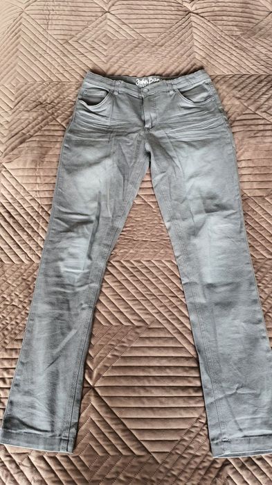 Spodnie chłopięce jeansy 170cm John Baner, szare