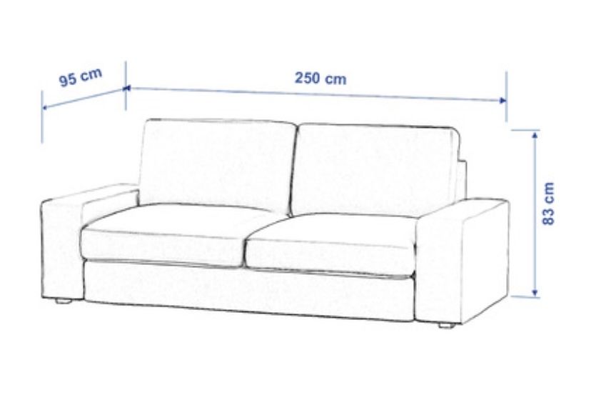 Ikea Sofa ROZKŁADANA 3 osobowa podnóżek KIVIK.