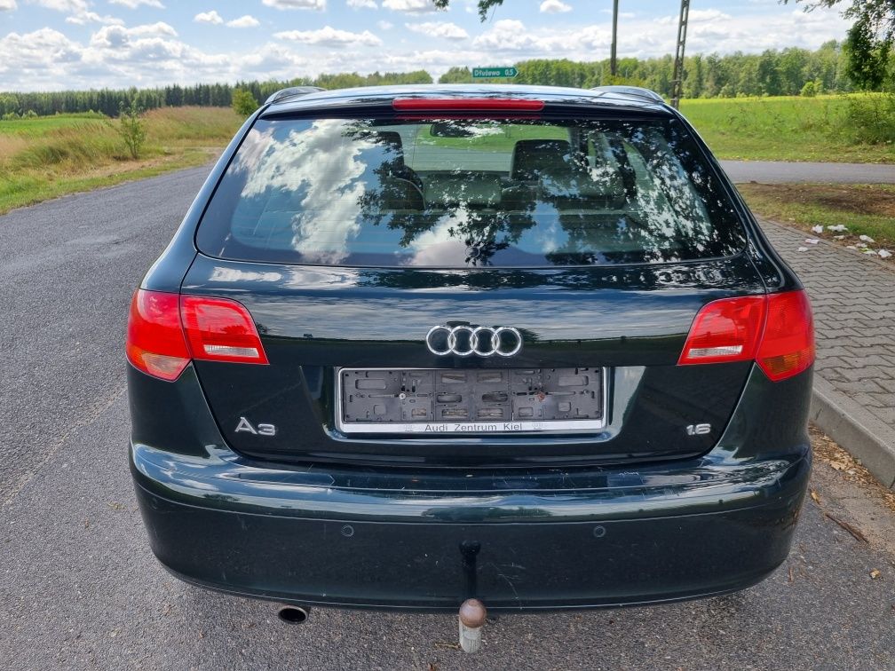 Audi A3 1.6 MPI Automat Sportback Zielona Perła 18cali Jasny Środek