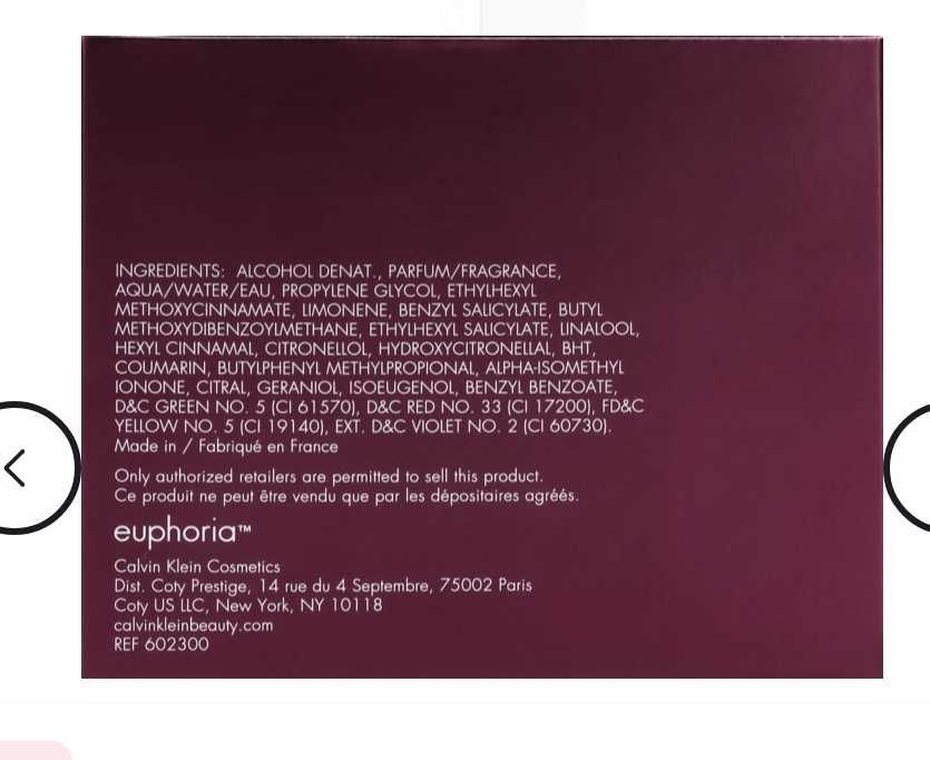 Perfumy Calvin Klein euphoria 100ml