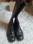 Buty kozaki damskie na klocku 39