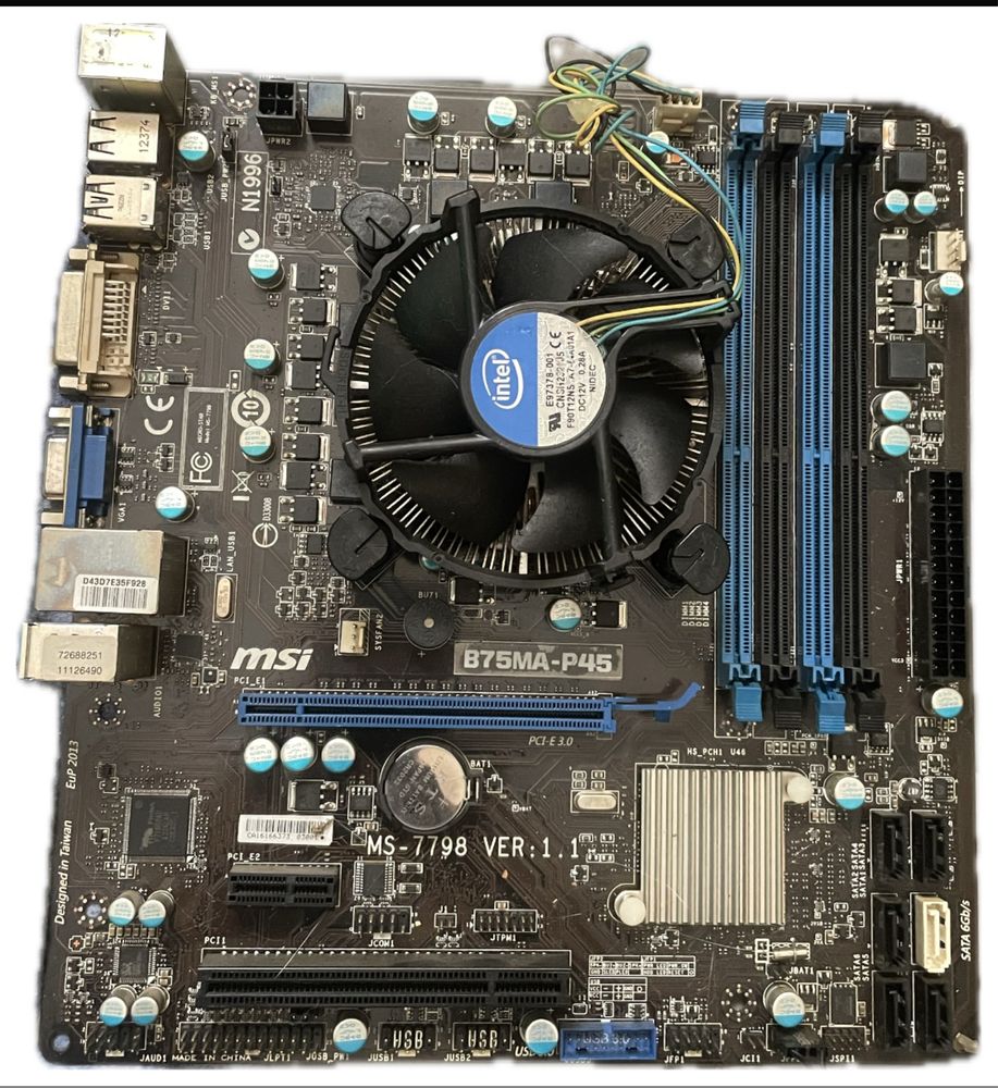 Plyta glowna MSI B75MA-P45 plus i7 3770 3,4 Ghz