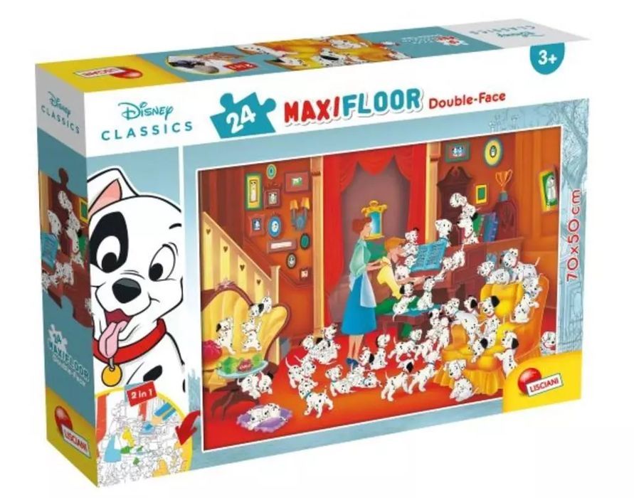 Puzzle podłogowe dwustronne Maxi 24 Klasyka Disney. Lisciani