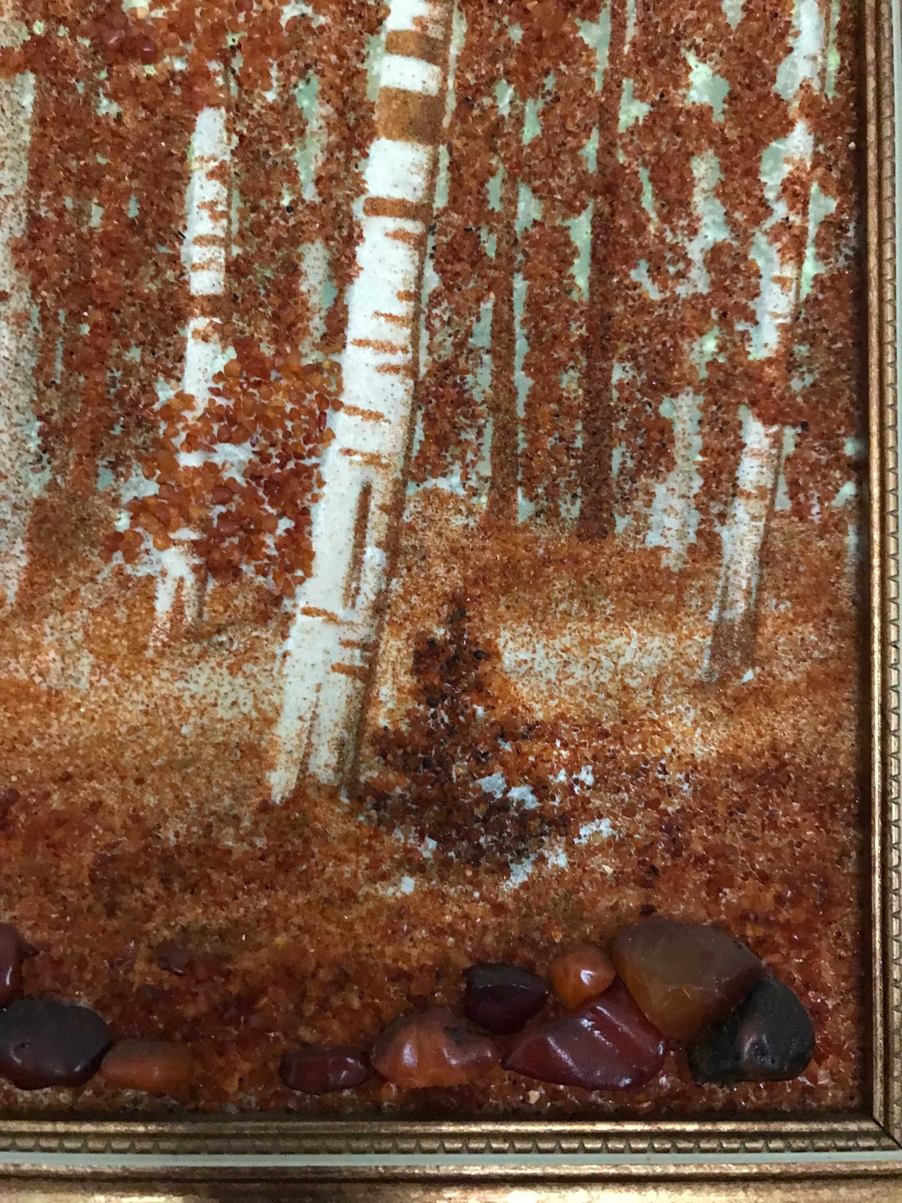 Картина из янтаря "Осень" (47смх35см)
