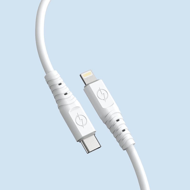 Dudao kabel, przewód USB Typ C - Lightning 6A 65W PD biały
