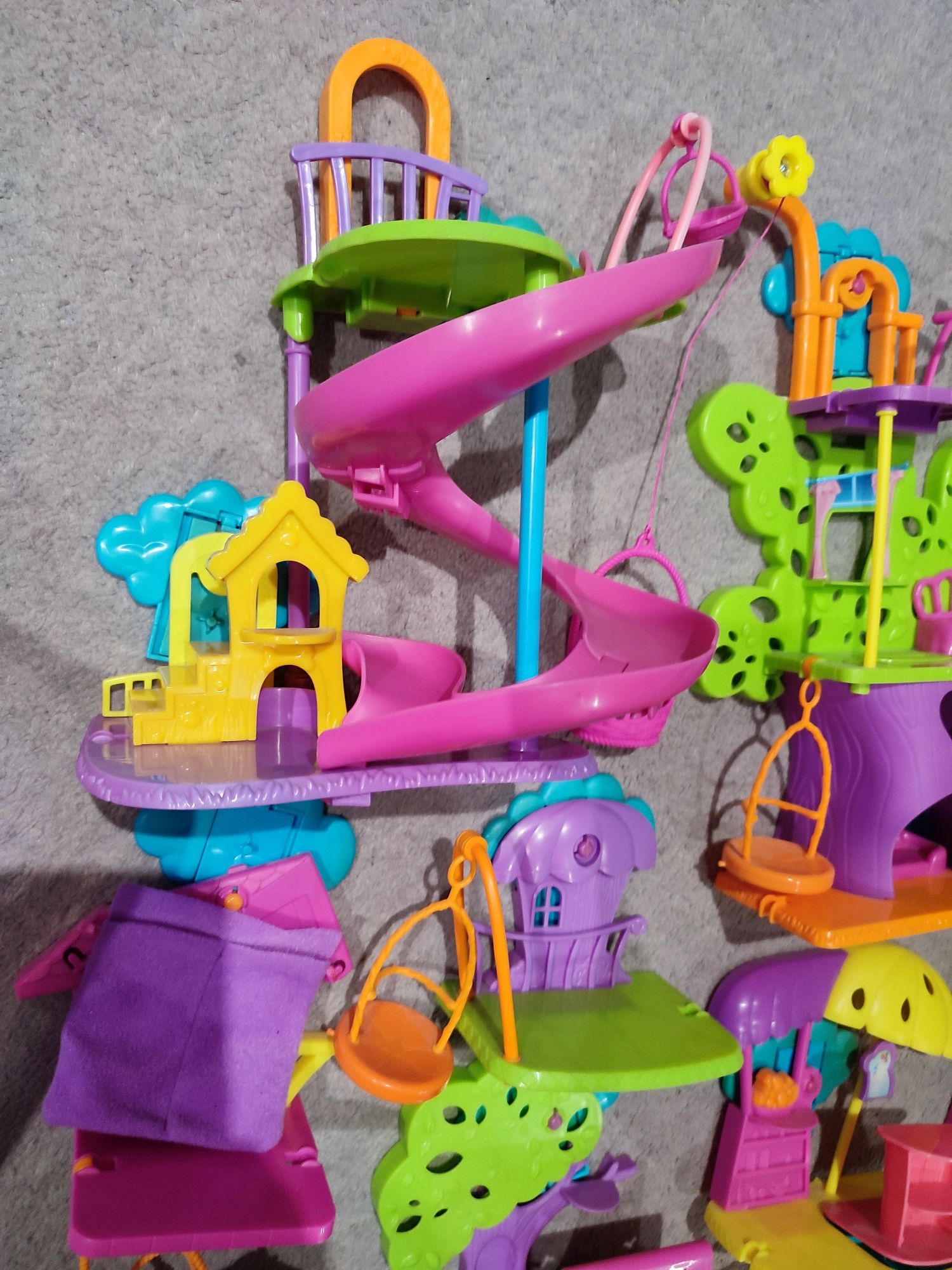 Ogromny zestaw Polly Pocket na ścianę+13 lalek