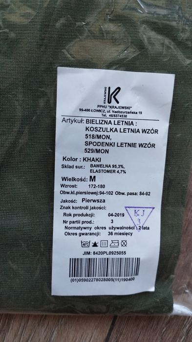 Bielizna wojskowa letnia wzór 518-529/MON