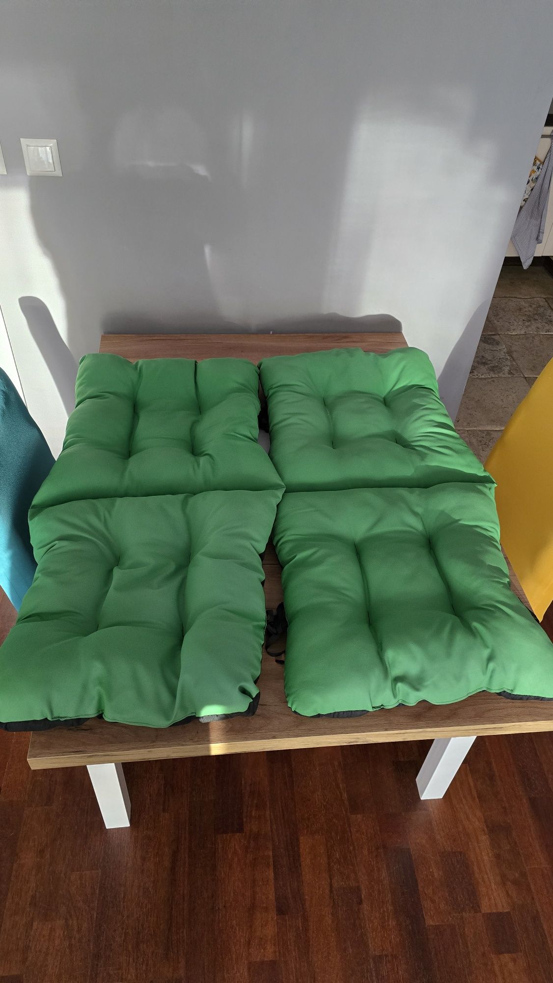Poduszka na krzesło ogrodowe leżak 48x48x48 zielona 2 sztuki