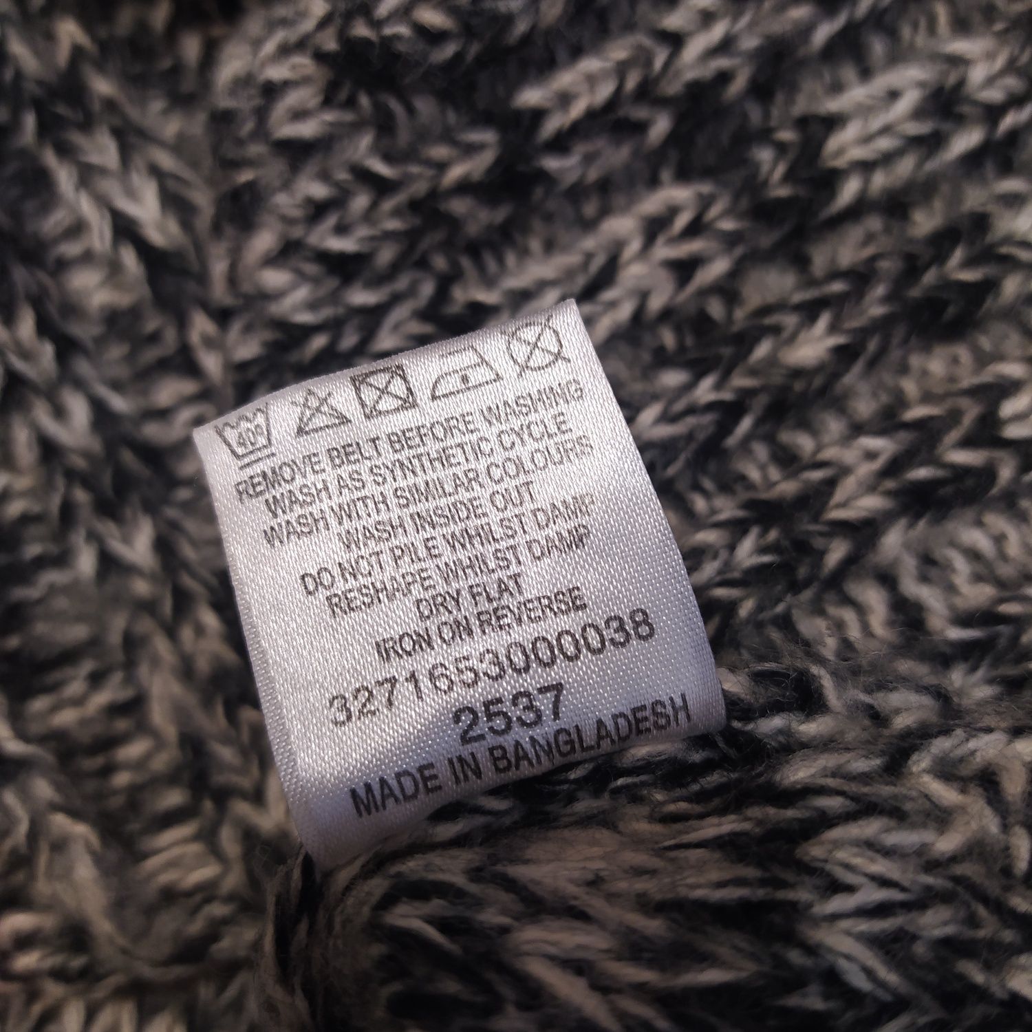 Papaya golf sweter 36 S 38 M melanż tani vintage modny y2k warkocze